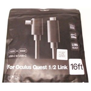 16ft Type C-C Data Line Cord for Oculus Quest 1/2 VR Game Right Angle Link Cable